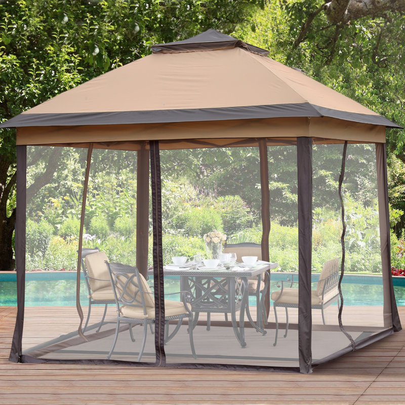GDY Outdoor 11 Ft. W x 11 Ft. D Metal Popup Canopy & Reviews Wayfair